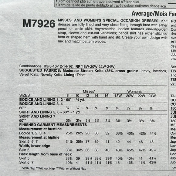 McCall Sewing Pattern - Dress M7926 - Picture 3 of 8